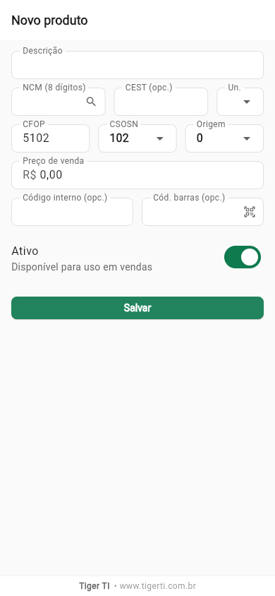 Novo produto