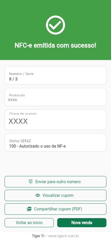 NFC-e autorizada