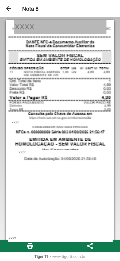 Cupom na tela