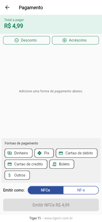 Seletor de modelo