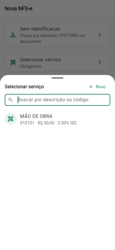 Seleção de serviço