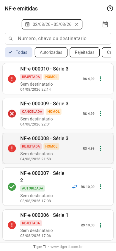 Nota cancelada